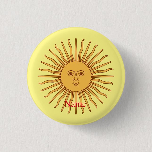 Macaron Rond 2,50 Cm Illustration de l'art face soleil Thunder_Cove (Devant)
