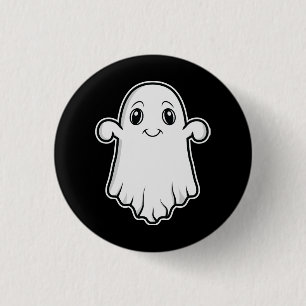 Macaron Rond 2,50 Cm Illustration de l'Halloween Ghost mignon et souria