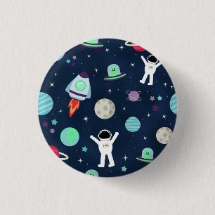 Macaron Rond 2,50 Cm illustration de motif spatial
