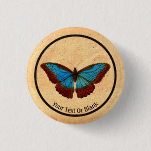 Macaron Rond 2,50 Cm Illustration de papillon vintage