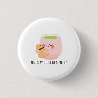 Macaron Rond 2,50 Cm Illustration d'un carré de thé matcha