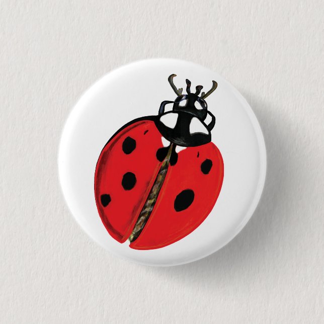 Macaron Rond 2,50 Cm Illustration Lady Bug (Devant)