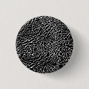 Macaron Rond 2,50 Cm Impression d'éléphant noir et blanc