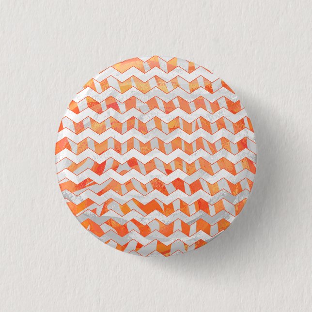 Macaron Rond 2,50 Cm Impression orange et blanc zèbre (Devant)