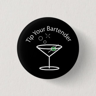 Macaron Rond 2,50 Cm Inclinez votre Pin de Martini de barman