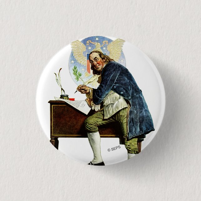 Macaron Rond 2,50 Cm Indépendance (Devant)