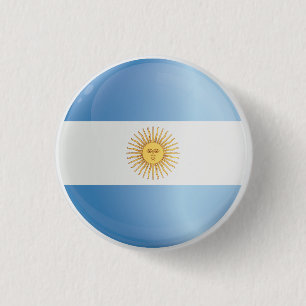 Macaron Rond 2,50 Cm Indicateur d'icône argentine ronde