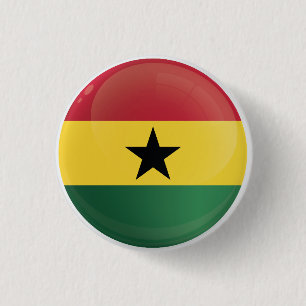Macaron Rond 2,50 Cm Indicateur d'icône du Ghana
