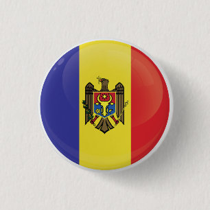 Macaron Rond 2,50 Cm Indicateur d'icône ronde de Moldavie
