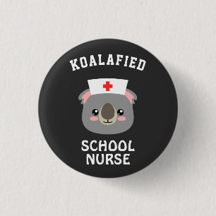 Macaron Rond 2,50 Cm Infirmière de l'école Koalafied