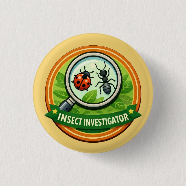 Macaron Rond 2,50 Cm insect investigator Explorer | Kids Outdoor Award (Devant)
