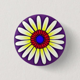 Macaron Rond 2,50 Cm Insigne Arrondi De 3 Cm De Puissance Fleurie