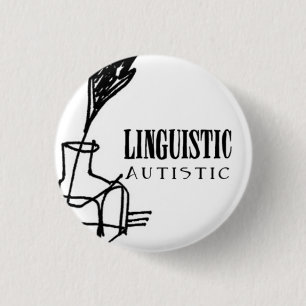 Macaron Rond 2,50 Cm Insigne autiste linguistique