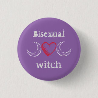 Macaron Rond 2,50 Cm Insigne bisexuel de sorcière/