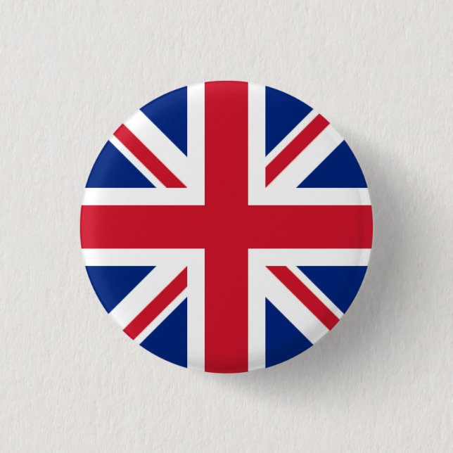 Macaron Rond 2,50 Cm Insigne BRITANNIQUE - Union Jack (Devant)