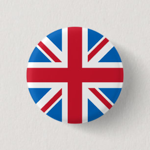 Macaron Rond 2,50 Cm Insigne britannique - Union Jack avec bleu écossai