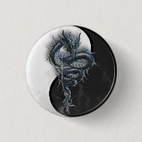 Insigne chinois de dragon de Yin Yang