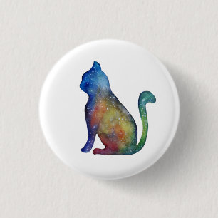 Macaron Rond 2,50 Cm Insigne circulaire Star Cat