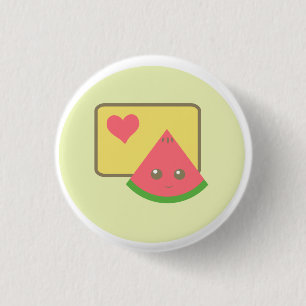 Macaron Rond 2,50 Cm insigne de bouton de pastèque de kawaii