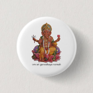 Macaron Rond 2,50 Cm Insigne de bouton de Sri Ganesha
