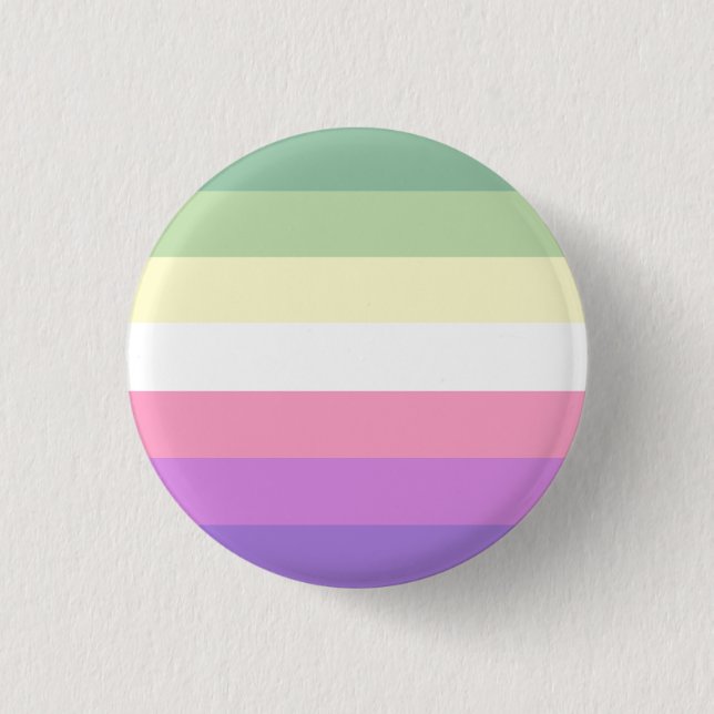 Macaron Rond 2,50 Cm Insigne de drapeau de la fierté Genderfae (Devant)