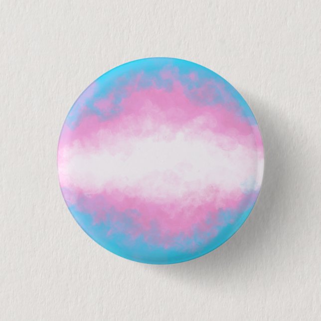 Macaron Rond 2,50 Cm Insigne de fierté transgenre (Devant)