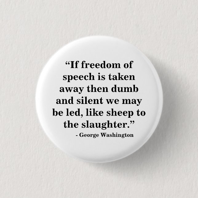 Macaron Rond 2,50 Cm Insigne de liberté de parole - citation 26 (Devant)