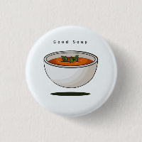 Insigne de nourriture, épingle, bouton, bonne soup