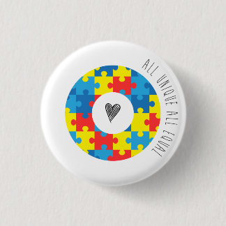 Macaron Rond 2,50 Cm Insigne de sensibilisation sur l'autisme (petit)