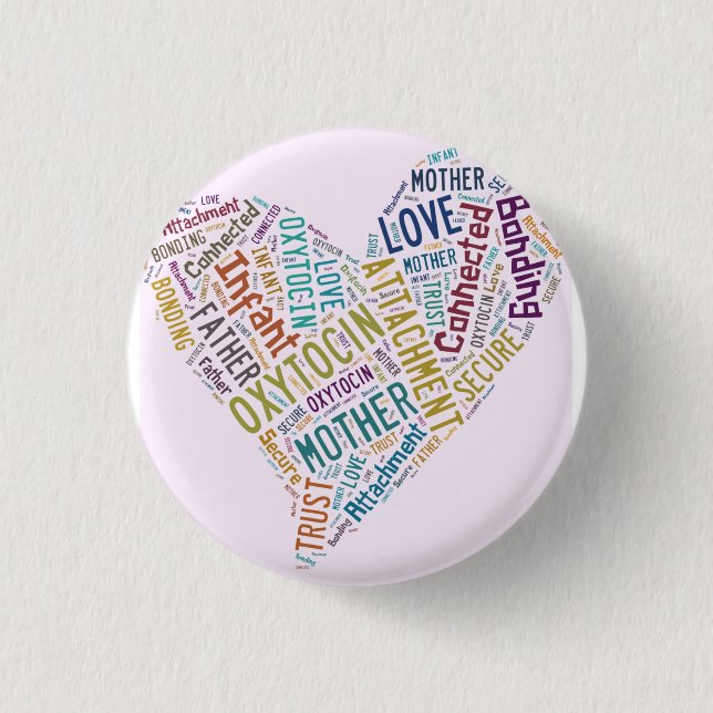 Macaron Rond 2,50 Cm insigne d'oxytocine (Devant)