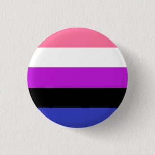 Macaron Rond 2,50 Cm Insigne du drapeau de Genderfluide