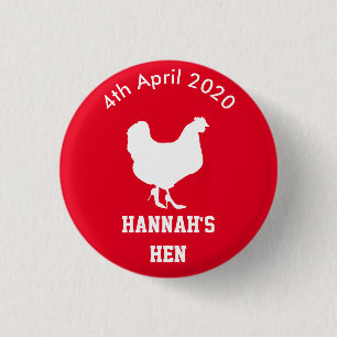 Macaron Rond 2,50 Cm Insigne personnalisé de nuit de poule