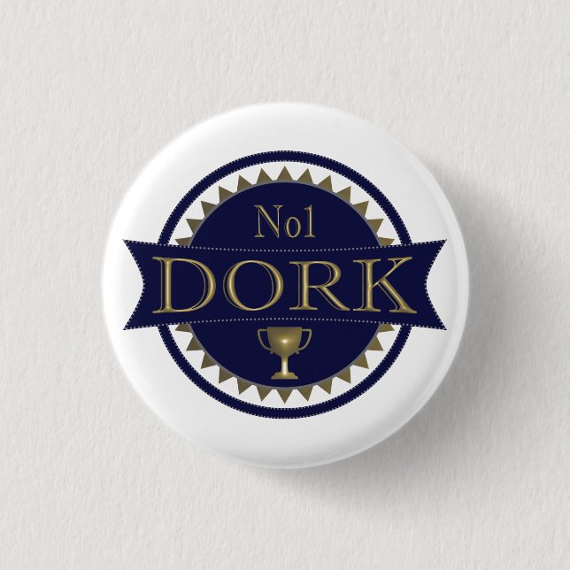 Macaron Rond 2,50 Cm Insigne rond de récompense de Dork (Devant)