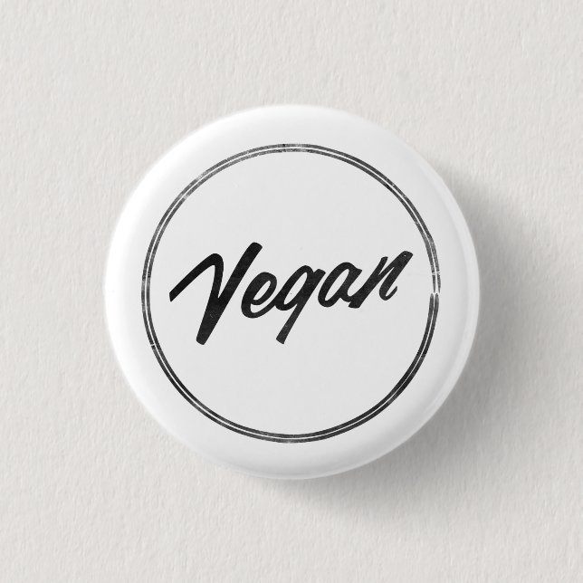 Macaron Rond 2,50 Cm Insigne VÉGÉTALIEN de Pin (Devant)