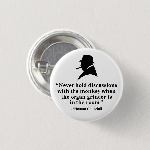 Macaron Rond 2,50 Cm Insigne Winston Churchill - Citation 16
