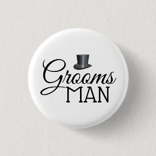Macaron Rond 2,50 Cm Insignes de bouton de mariages de Groomsman de