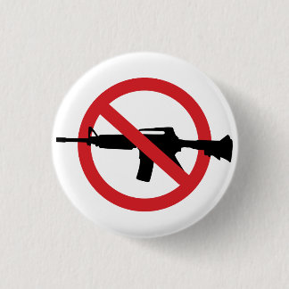 Macaron Rond 2,50 Cm Interdire les fusils d'assaut - Pas de symbole lig
