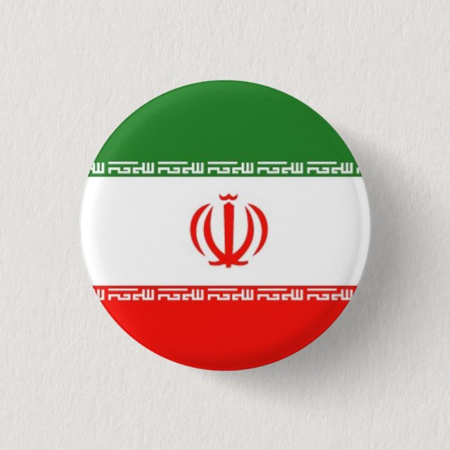 Macaron Rond 2,50 Cm Iran-drapeau (Devant)