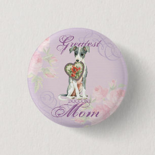 Macaron Rond 2,50 Cm Italien Greyhound Heart Maman