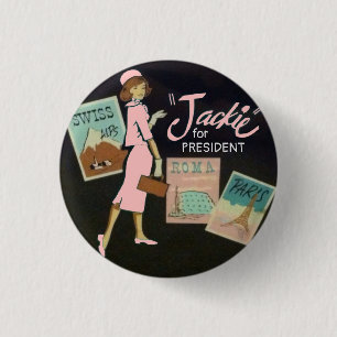 Macaron Rond 2,50 Cm Jackie Kennedy pour le président