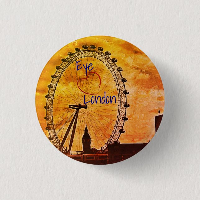 Macaron Rond 2,50 Cm J'adore London Button (Devant)