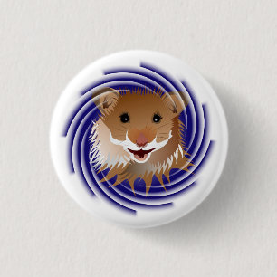 Macaron Rond 2,50 Cm J'adore mon hamster