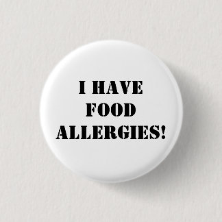 Macaron Rond 2,50 Cm J'ai des allergies alimentaires !