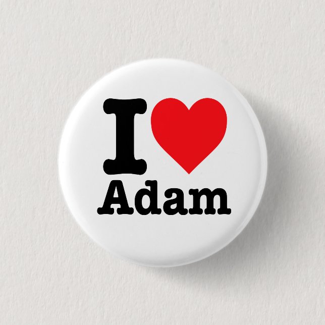 Macaron Rond 2,50 Cm "J'aime Adam" (Devant)