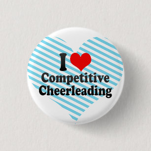 Macaron Rond 2,50 Cm J'aime Cheerleading concurrentiel