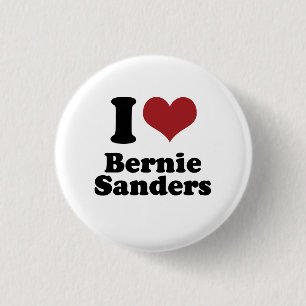 Macaron Rond 2,50 Cm J'aime des ponceuses de Bernie pour le président