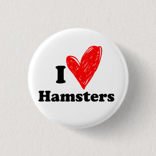 Macaron Rond 2,50 Cm J'aime Hamsters