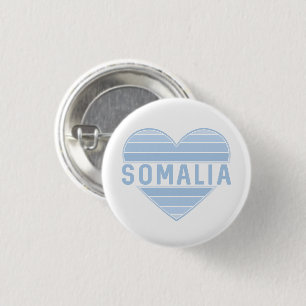 Macaron Rond 2,50 Cm J'aime la Somalie, le coeur somalien