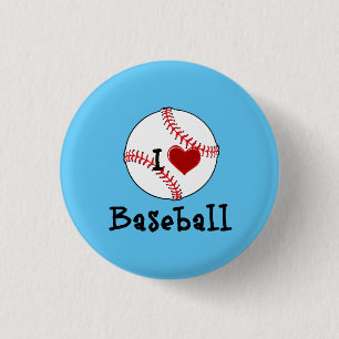 Macaron Rond 2,50 Cm J'Aime Le Baseball