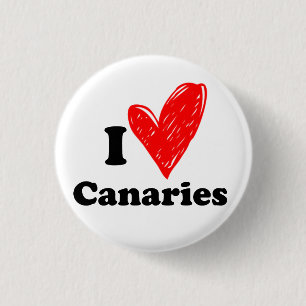 Macaron Rond 2,50 Cm J'aime les Canaries